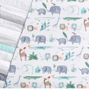 Pottery Barn Kids set of 2 jungle print 100% cotton crib sheets EUC no stains